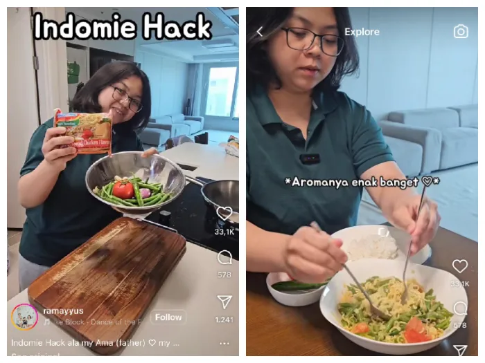 Indomie Kuah Hacks ala WNI di Korea Dicampur Buncis & Cabe Ijo, Lebih Sehat Nikmat Pol!