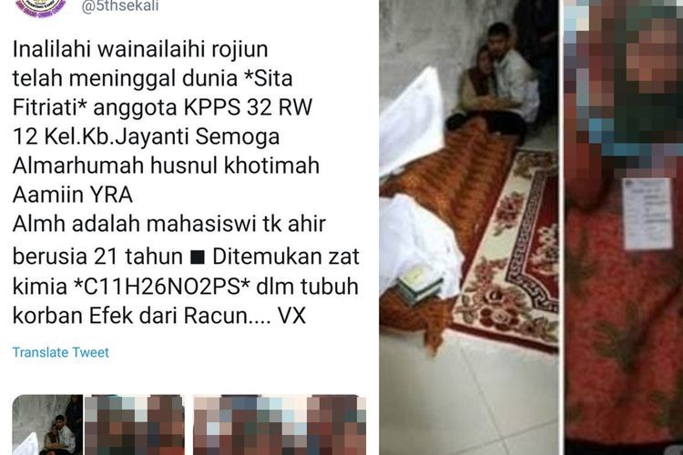 Berita Hoax Sebut Petugas KPPS Meninggal Dunia Karena Diracun