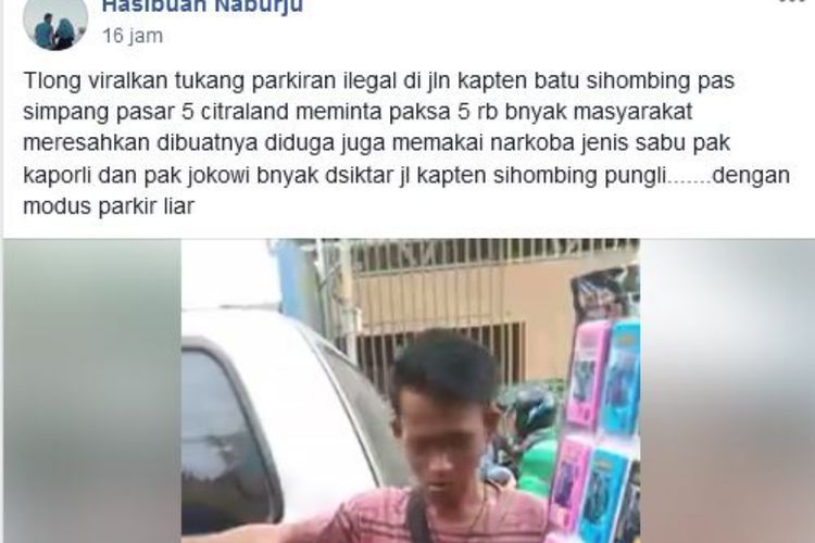 Diduga Jukir Ilegal, Pria Ini Minta Uang Parkir Rp5 Ribu