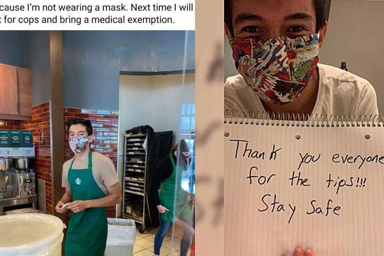 Tolak Pelanggan Tak Pakai Masker, Barista Ini Justru Dapat Tip Hingga Rp270 Juta