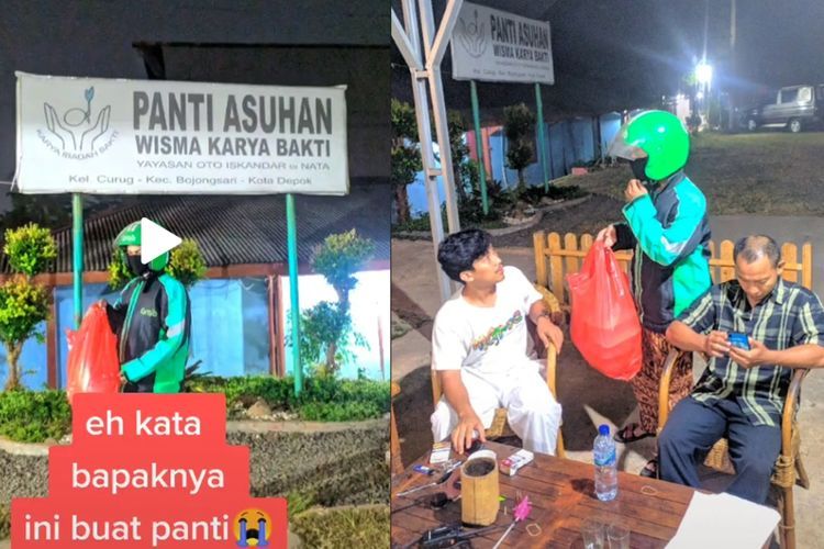 Driver Ojol ini Terima Orderan Fiktif Hingga Rp300 Ribu, Makanannya Disubangkan ke Panti