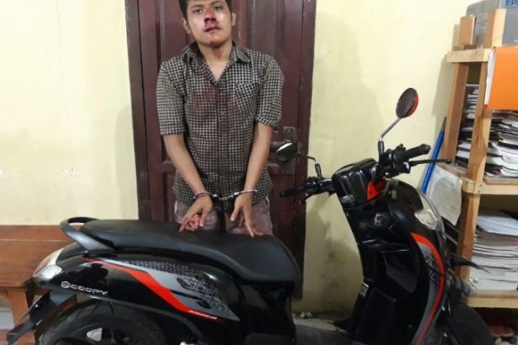 Mencuri Motor Panjaitan, Riki Diamuk Massa Sampai Babak Belur