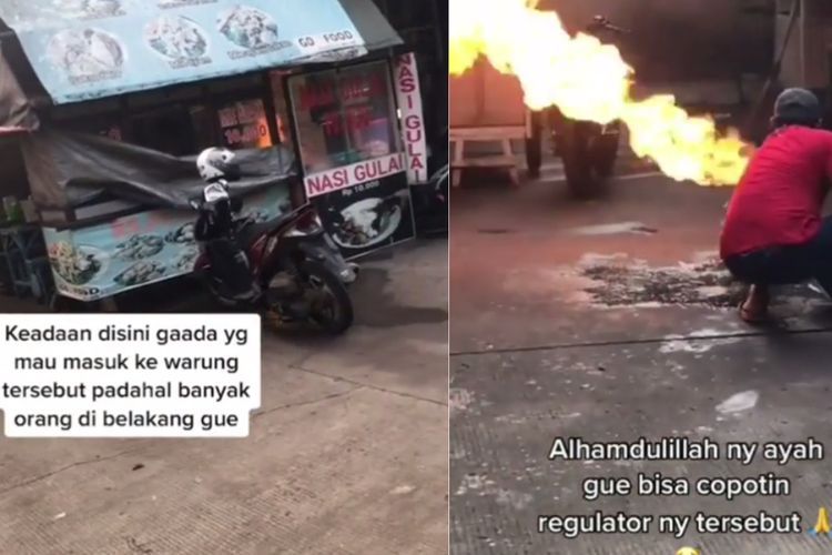 Heroik! Pria Ini Padamkan Api yang Berkobar dari Tabung Gas, Caranya Cukup Sederhana