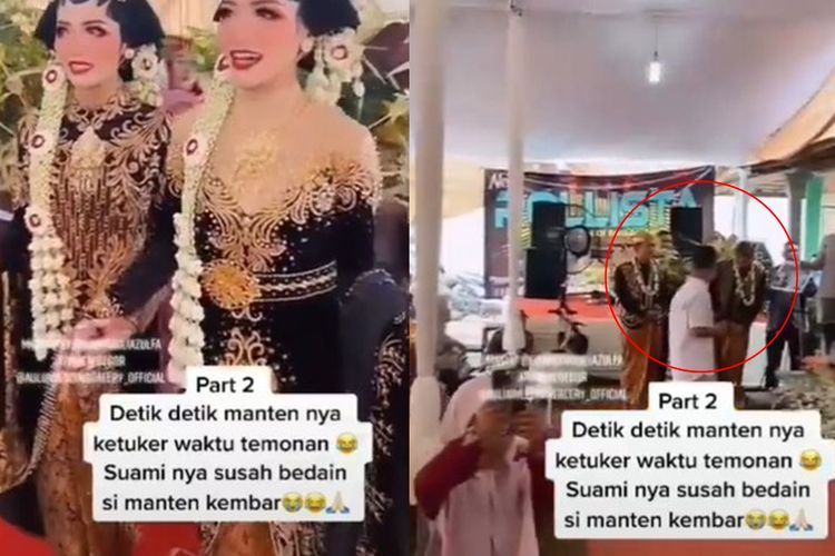 Viral Gadis Kembar Gelar Pernikahan Barengan, Suaminya Sempat Tertukar