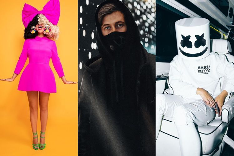 Ini Wajah Asli SIA, Alan Walker dan Marshmello: SIA Imut Banget Ternyata