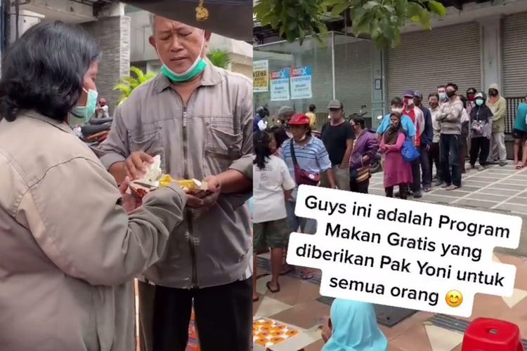 Pria Ini Beri Makanan Gratis ke Warga, Ingin 'Tabung' Kebaikan di Masa Tua