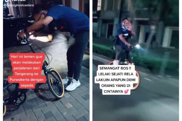 Kisah Pejuang Cinta: Pria Ini Rela Gowes dari Tangerang ke Purwokerto Demi Lamar Kekasih