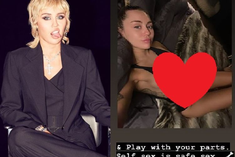Pajang Foto Pegang Selangkangan, Miley Cyrus Sebut Seks Aman adalah Masturbasi