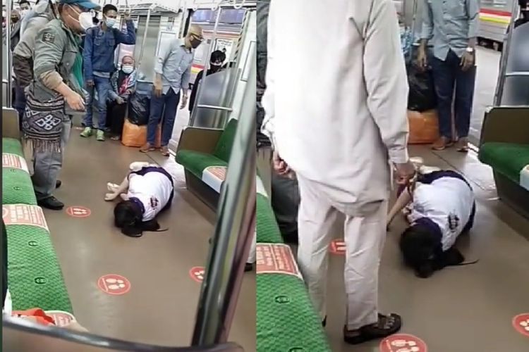 Video Seorang Wanita Terkapar Kejang-Kejang di KRL, Netizen: Jadi Ingat Train To Busan