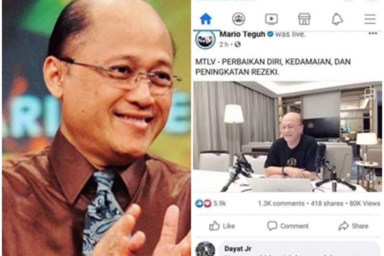 Mario Teguh Semprot Netizen yang Komentari Motivasi Soal Perbaikan Diri: Miskin! 