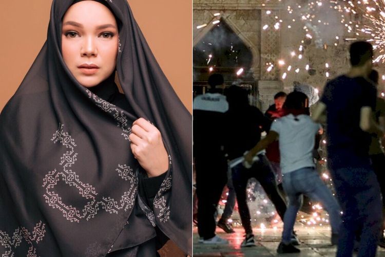 Dewi Sandra Nangis Lihat Penyerangan di Al-Aqsa: Allah Jaga dan Muliakan Mereka di Akhirat