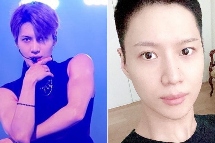 Sebelum Pergi Wamil, Taemin SHINee Pamer Rambut  Plontos