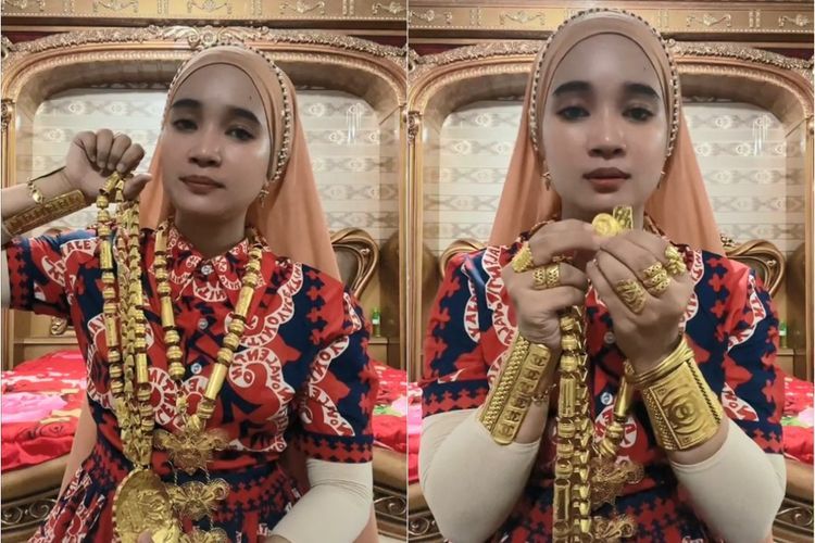 Wow! Wanita Ini Hobi Koleksi Perhiasan, Pamerkan Emas Miliknya yang Mencapai Ratusan Juta