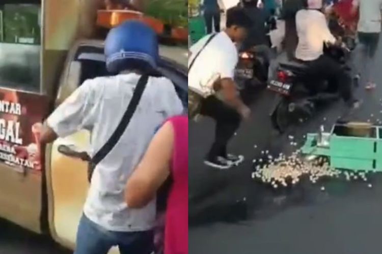 Viral Keributan Antara Satpol PP dengan Penjual Cilok Saat Penertiban PPKM di Kota Siantar