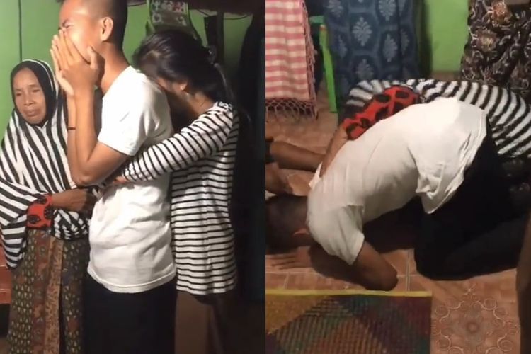 Momen Mengharukan, Pemuda Ini Sujud Syukur Dinyatakan Lulus Seleksi Casis Bintara Polri