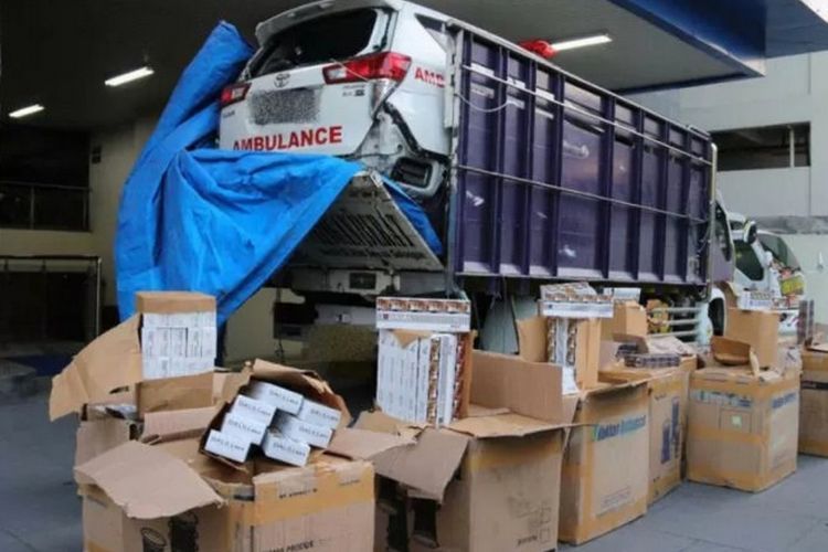 Modus Angkat Ambulans Rusak, Bea Cukai Gagalkan Pengiriman Ratusan Ribu Rokok Ilegal