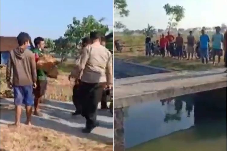 Mengenaskan, Bocah Tewas Kecebur Bendungan Sawah di Madiun saat Ikut Ayahnya Mencari Ular