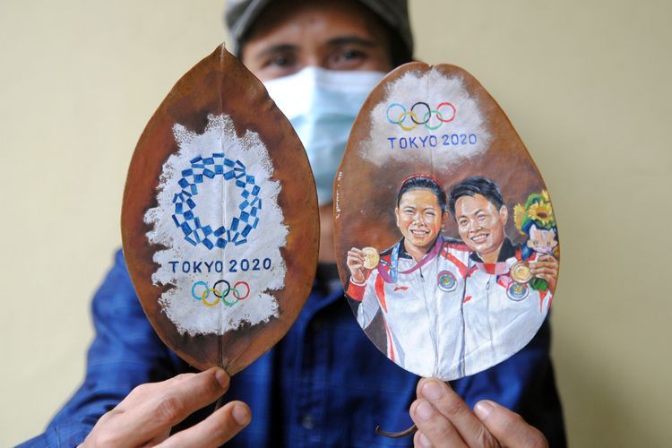 FOTO: Apresiasi Seniman Atas Medali Emas Greysia/Apriyani