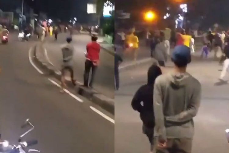 Detik-detik Tawuran di Petamburan Jakarta Pusat, Sekelompok Remaja Saling Serang