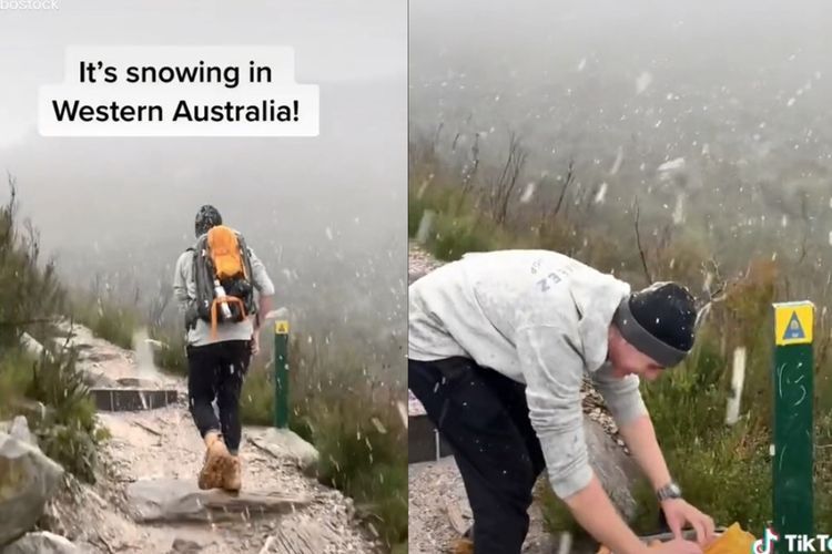 Viral Salju Turun Pertama Kali di Australia Barat, Netizen: Pemanasan Global itu Nyata