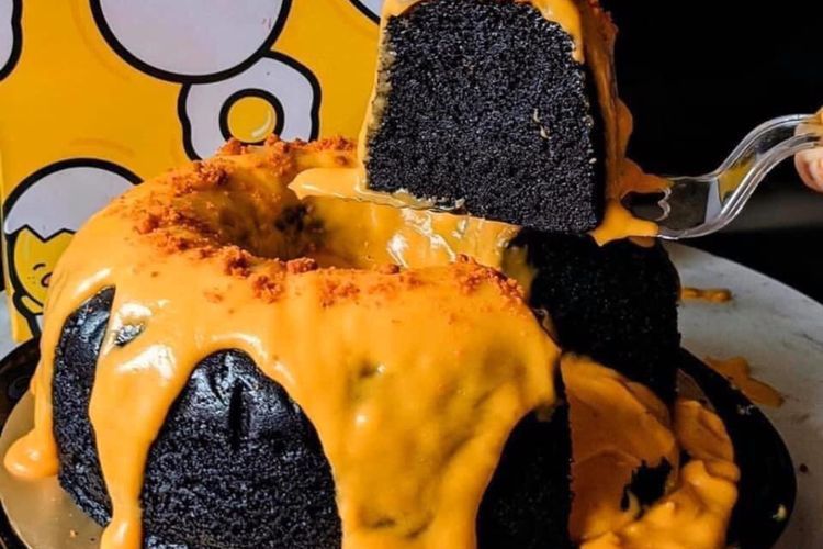 Cara Mudah Membuat Chocolate Cake Salted Egg