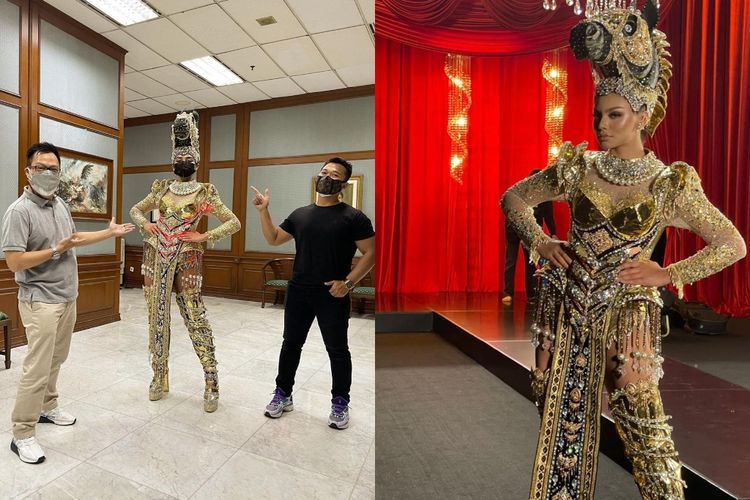 Jihane Almira Berhasil Juarai National Custome di Ajang Miss Supranational 2021