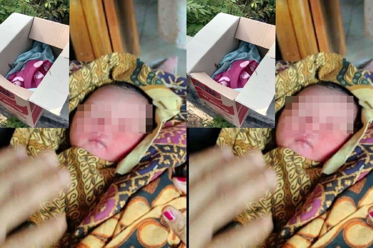Geger! Penemuan Bayi Perempuan Dibuang Dalam Kardus, Mulut Ditutup Pakai Plester