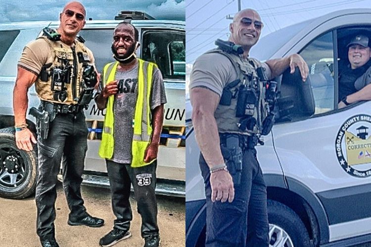 Polisi Ini Viral karena Dianggap Kembaran Aktor Hollywood The Rock, Wajahnya Mirip Banget