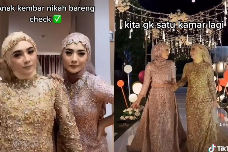 Viral Wanita Kembar Cantik Nikah Bareng, Sempat Takut Suami Salah Masuk Kamar