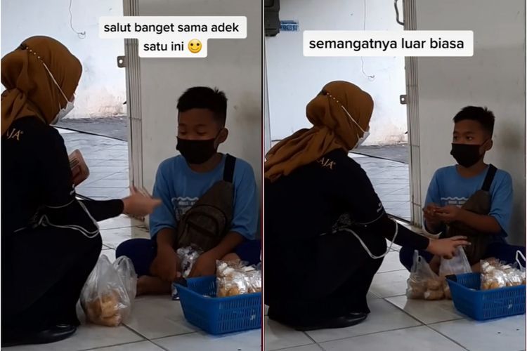 Viral Bocah Jualan Kue Keliling demi Bantu Orang Tua, Bikin Netizen Terharu