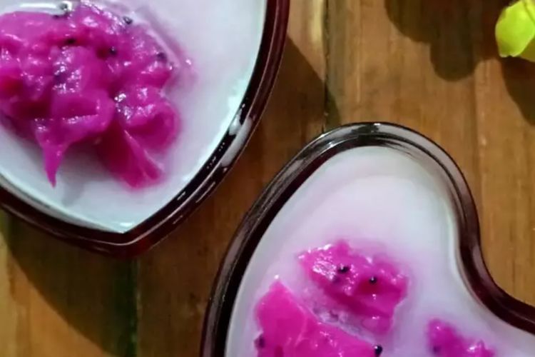 Resep Bubur Sumsum Buah Naga, Warnanya Cantik dan Bercita Rasa Manis