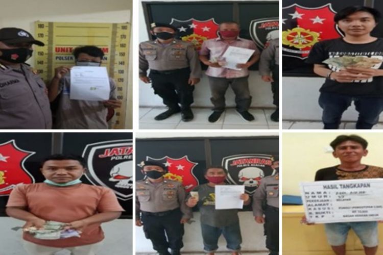 Gencar Lakukan Operasi Pekat, 10 Preman dan Bandar Judi Dibekuk Timsus Polres Asahan