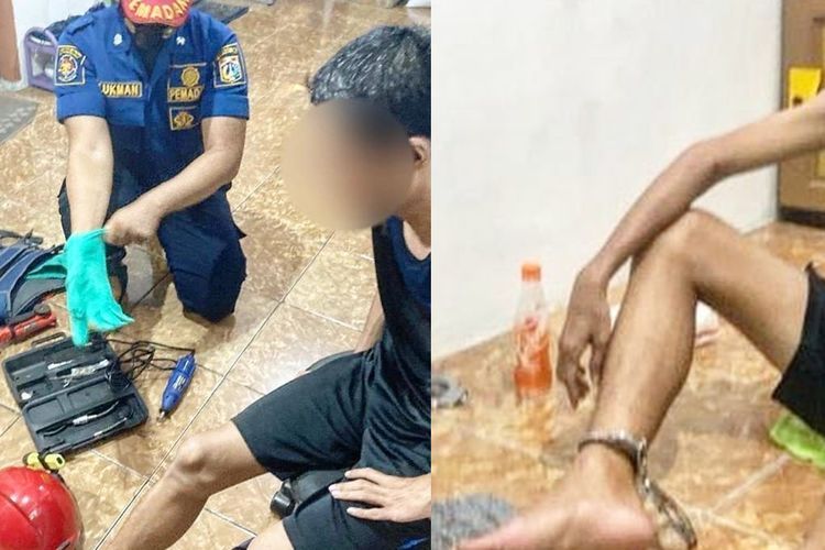 Borgol Kaki Sendiri Tapi Tak Bisa Dilepas, Pria Ini Panik Minta Tolong Damkar DKI Jakarta