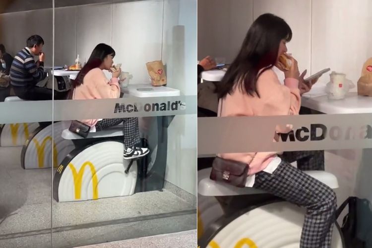 Unik! Gerai McD China Ubah Kursi Jadi Sepeda Statis, Bisa Makan Sambil Bakar Kalori