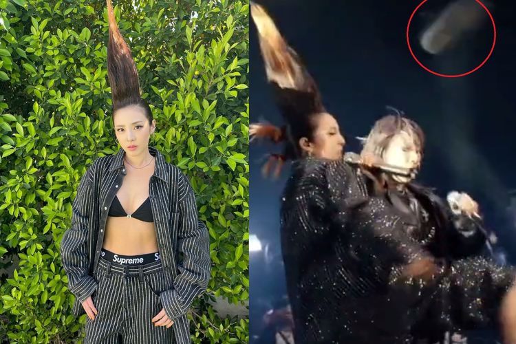 Detik-Detik Sepatu Dara 2NE1 Melayang Saat Tampil di Coachella, Netizen Ngakak!