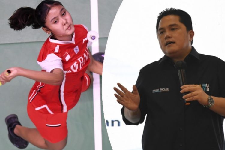 Nonton Uber Cup, Erick Thohir Dibuat Merinding Lihat Permainan Bilqis Prasista 