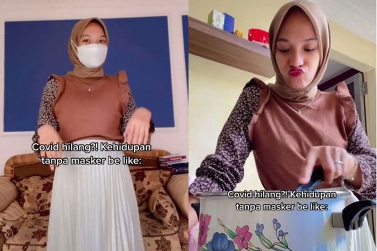 Ngakak! Wanita ini Praktikan Gaya Hidup tanpa Masker, Muka Komuk Bakal Jelas Keliatan!