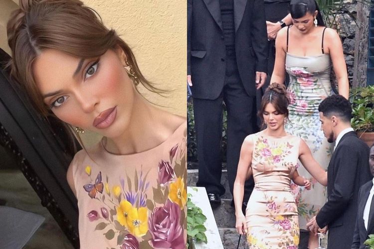 Momen Kocak Kendall Jenner Kesulitan saat Naik Anak Tangga, Kesempitan Gaun!