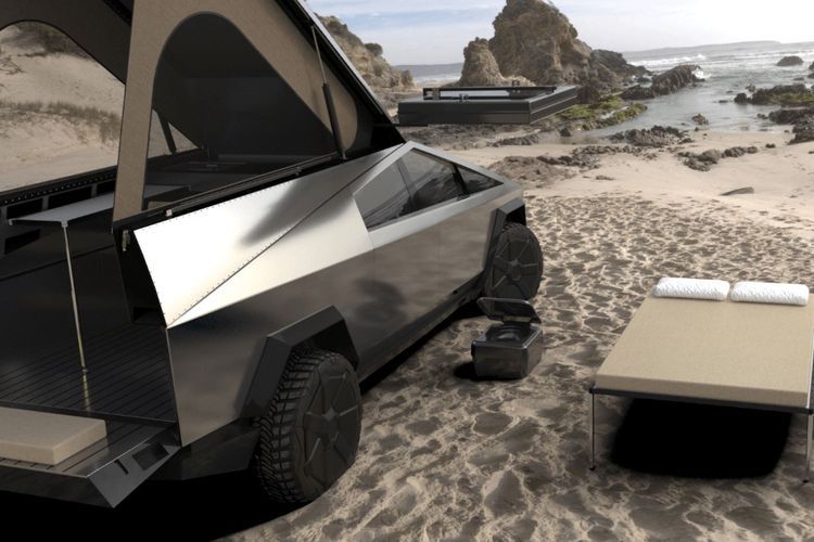 Tenda Atap Tesla Cybertruck Seharga Rp300 Jutaan ini Impresif! Bikin Betah Diluar