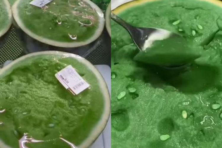 Bukan Merah atau Kuning, Semangka Ini Berwarna Hijau, Warganet Sebut Hanya Filter