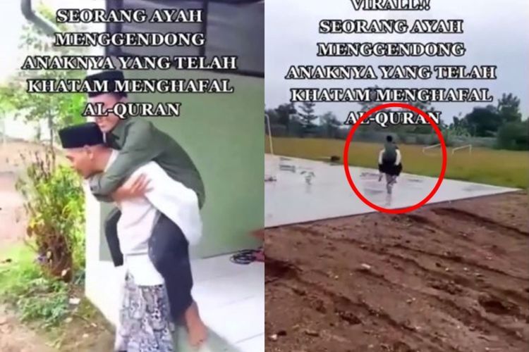 Viral Ayah Gendong Anaknya yang Baru Khatam Hafal Quran, Alasannya Bikin Haru!