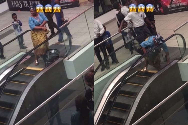 Viral Aksi Emak-Emak yang Tak Tahu Cara Naik Eskalator, Meraba-raba karena Takut Jatuh