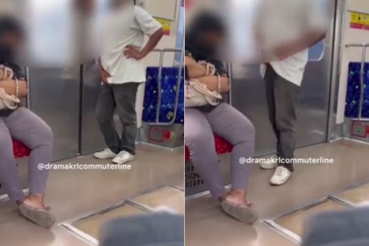 Aksi Pria Mesum di KRL Kembali Terekam, Nekat Mau Buka Celana di Samping Wanita