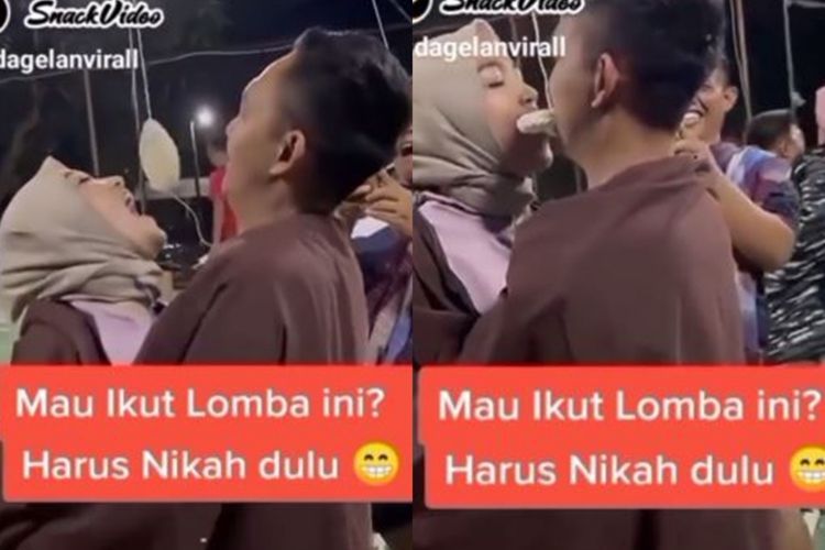 Viral Lomba Makan Kerupuk Ini Cuma Khusus Buat Suami Istri, Endingnya Bikin Jomblo Ngenes