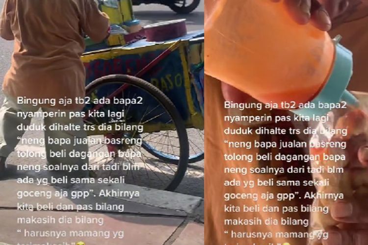 Jualan Basreng Belum Laku, Bapak Ini Minta Tolong Orang Buat Beli: Saya yang Terima Kasih