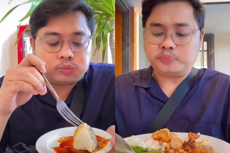 Momen Pria Makan di Kondangan, Sebut Momen All You Can Eat, Semua Hidangan Dimakan!