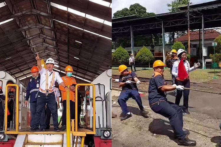 Anti Mainstream! Bukan Tarik Tambang, PT. KAI Adakan Lomba Tarik Kereta di HUT RI Ke-77 
