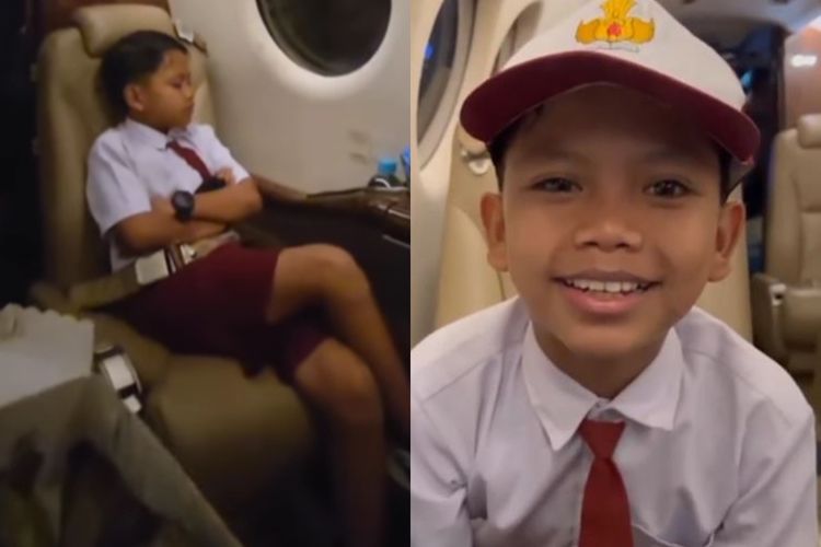 Gak Mau Bolos, Farel Prayoga Berangkat ke Sekolah Naik Jet Pribadi usai Manggung