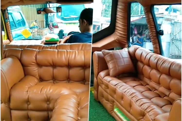 Angkot Rasa Alphard! Mewah Pakai Sofa dan Karpet: Yang Naik, Sendal Harus Dilepas Dulu