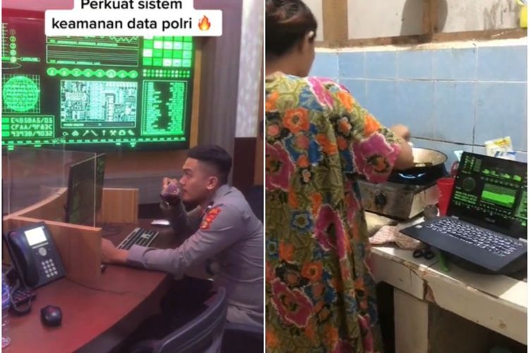 Viral Polisi Pamer Sistem Keamanan Data Polri, Emak-emak Ini Gak Mau Kalah: Sambil Masak!